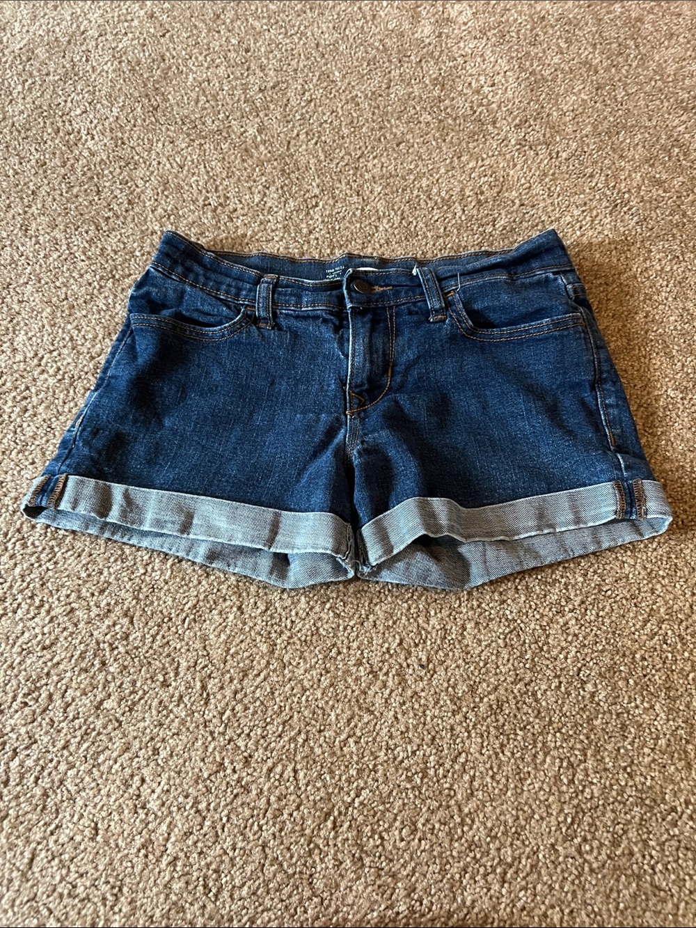 Old Navy Dark Blue Rolled Cuff Denim Shorts